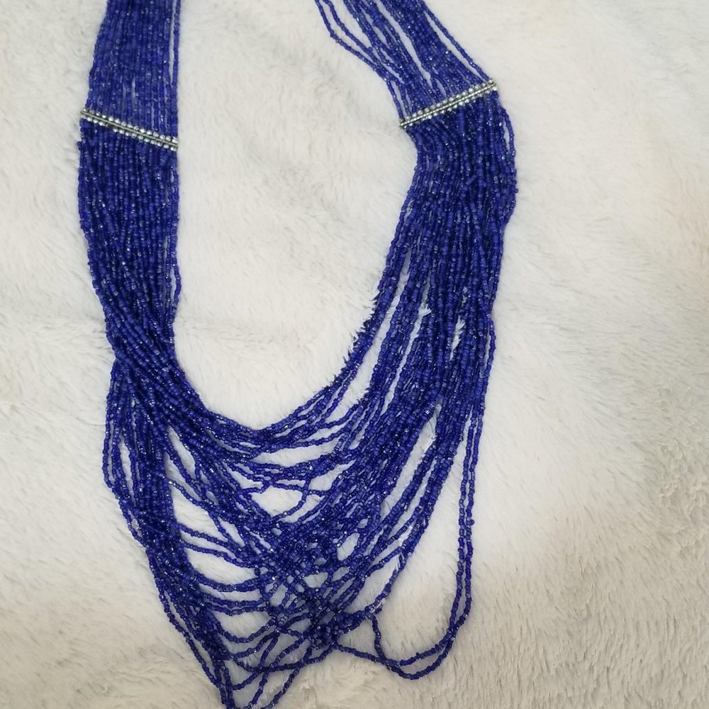 Beaded Royal Blue Necklace